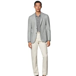 Bernhard Altmann Light Blue Raw Silk Sport Coat Size 44 Regular 2 Button Blazer